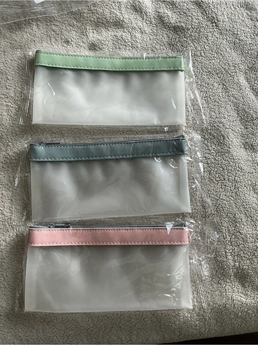 BOXGEAR Clear Pencil Case Set with Transparent Vinyl